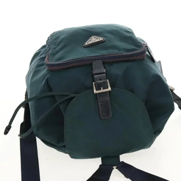 PRADA Backpack Nylon Blue Silver Auth 157773 - Picture 5 of 16